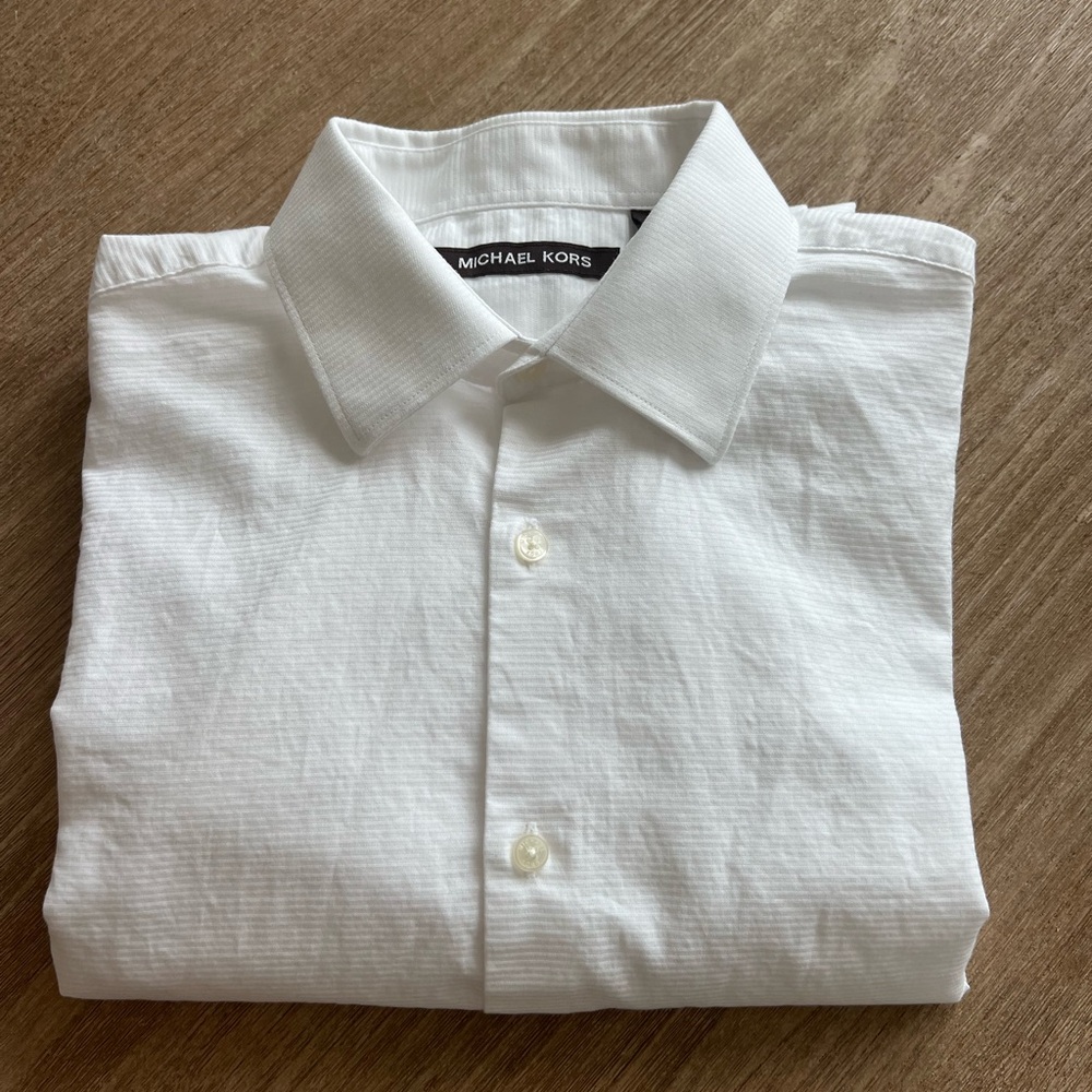 Michael Kors white collared dress shirt